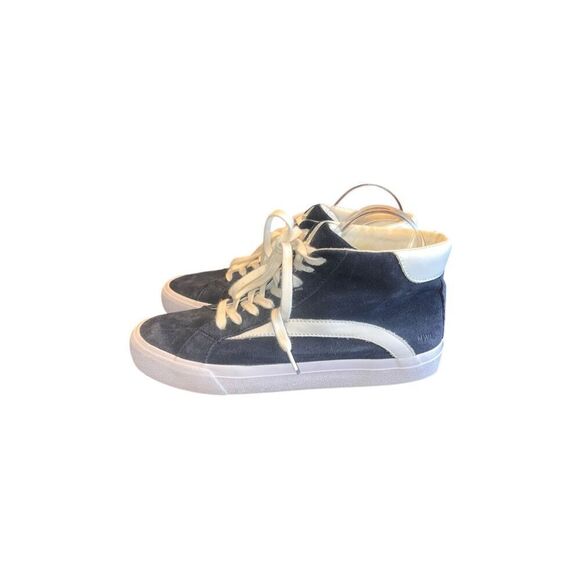 MADEWELL Sidewalk High-Top Sneakers in Suede Navy Womens 8.5 men’s 7 - Picture 2 of 6
